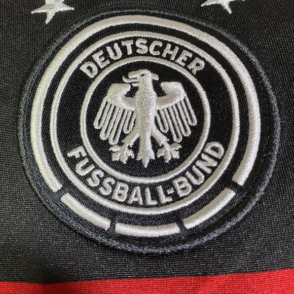 Germany Adidas Away Jersey 2014 World Cup Red Black Stripes Soccer Youth Large - Picture 3 of 12